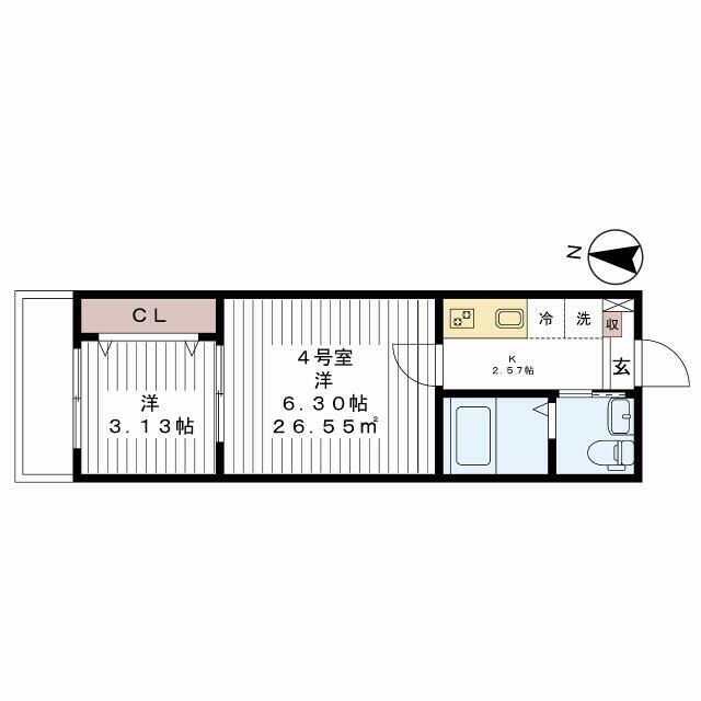 フィオーレ勝田台の物件間取画像