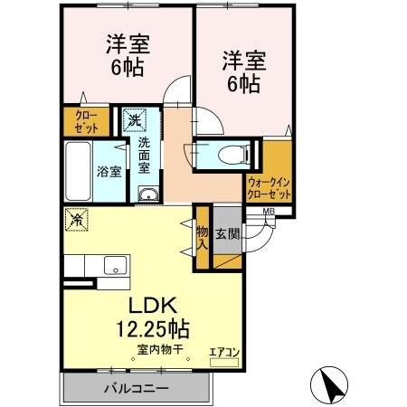 ブランシュール Aの物件間取画像
