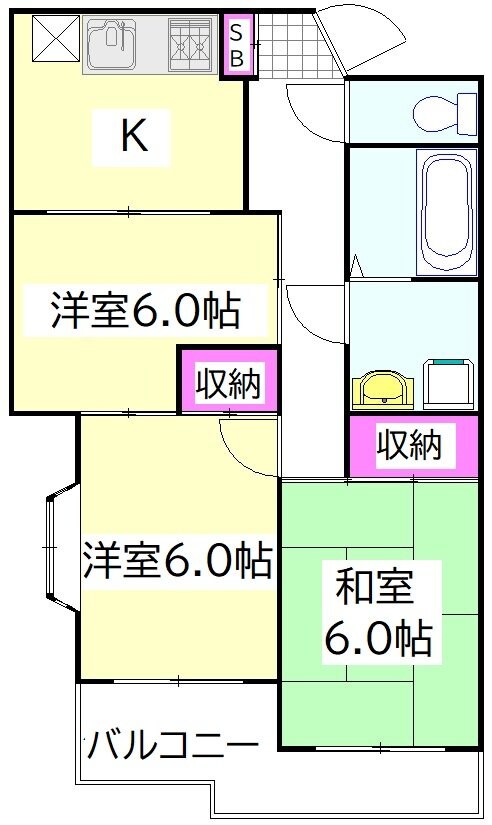 カンフォートの物件間取画像