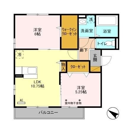 スカイハイムIIの物件間取画像