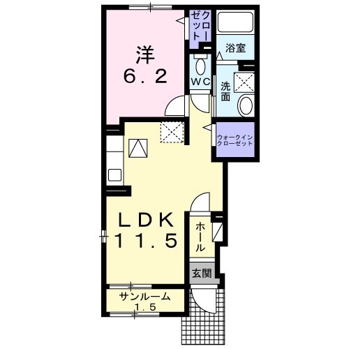 ネオフルールAの物件間取画像