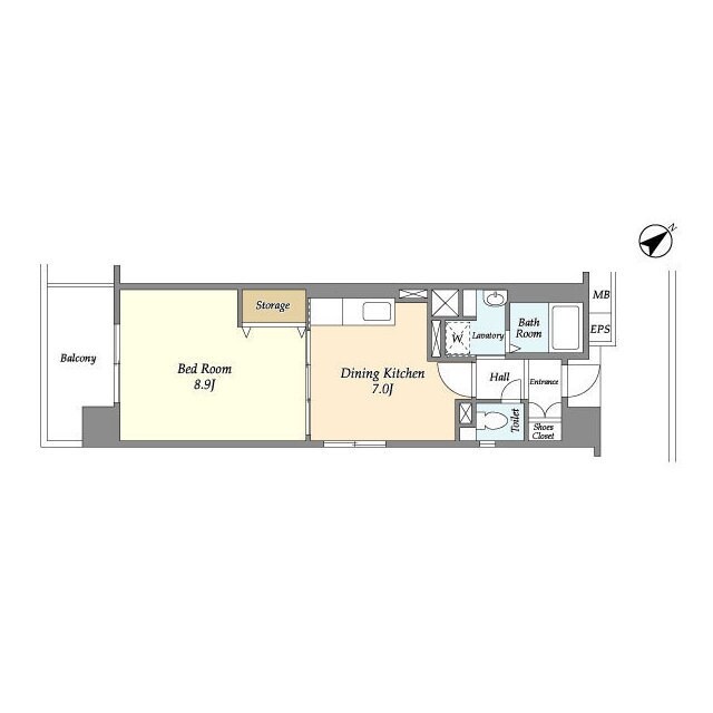 コーポレート稲毛海岸の物件間取画像