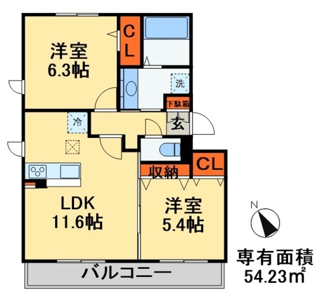 レセンテ小仲台の物件間取画像