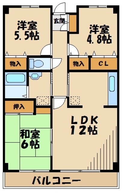 ルテシア新狭山の物件間取画像