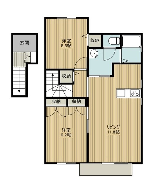 ヴィラ・ウイスタリアの物件間取画像