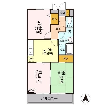 プレヤーデンBの物件間取画像