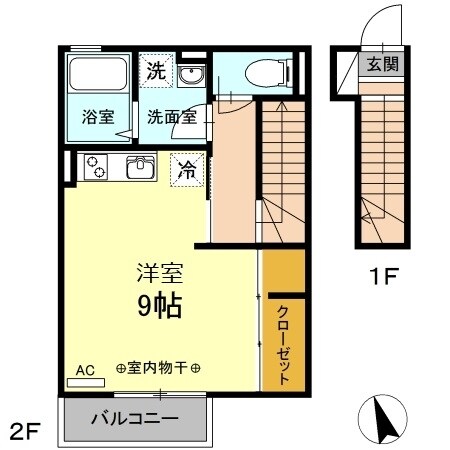 ハウス三生の物件間取画像