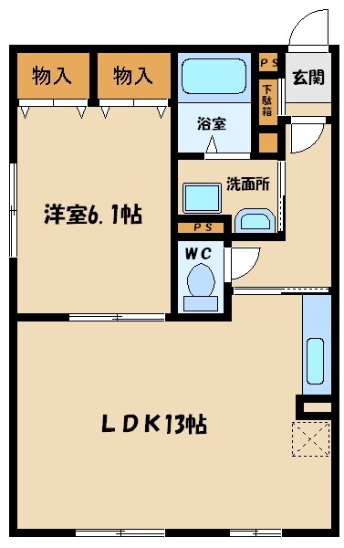 コンフォート宮本の物件間取画像