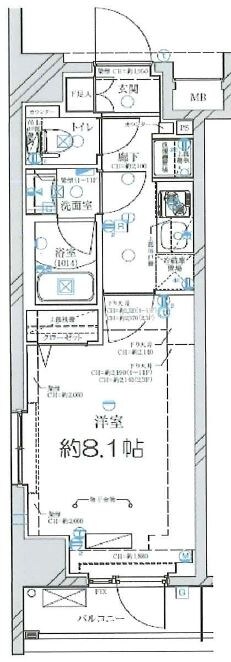ディアレイシャス武蔵関の物件間取画像