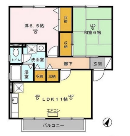 パークアゼリアBの物件間取画像