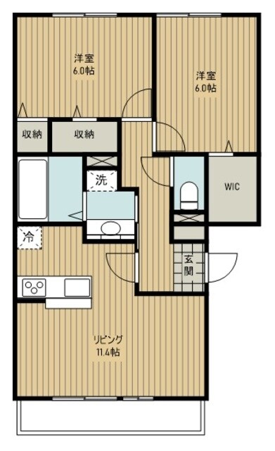 セジュールZENIIIBの物件間取画像