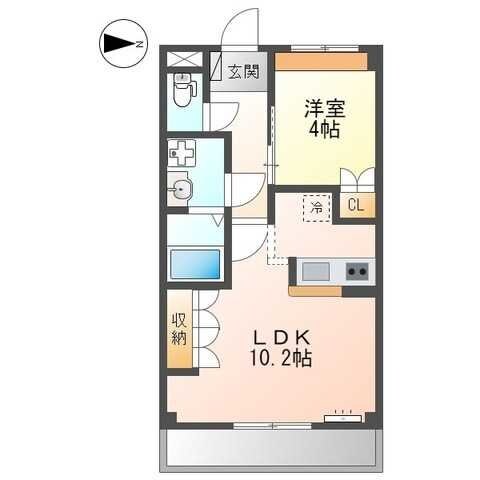 プラウディア天神の物件間取画像