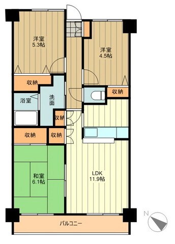 ラフィネ立川の物件間取画像