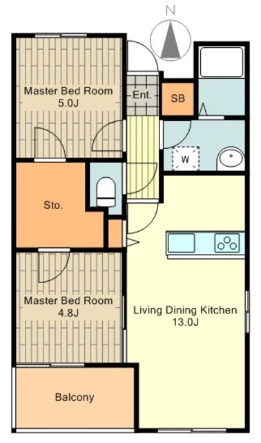 ルーチェ国立ズードの物件間取画像