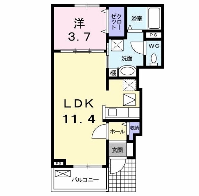 オークパレスIIの物件間取画像