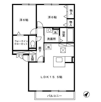 ベルデュール弐番館の物件間取画像