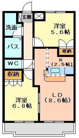 エスポワールIIの物件間取画像
