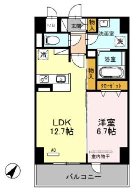 シェルト新都心の物件間取画像