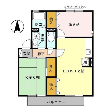 セジュールアネシス1の物件間取画像