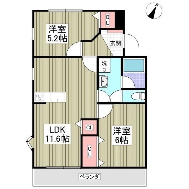 ジュネシオン・サカエの物件間取画像