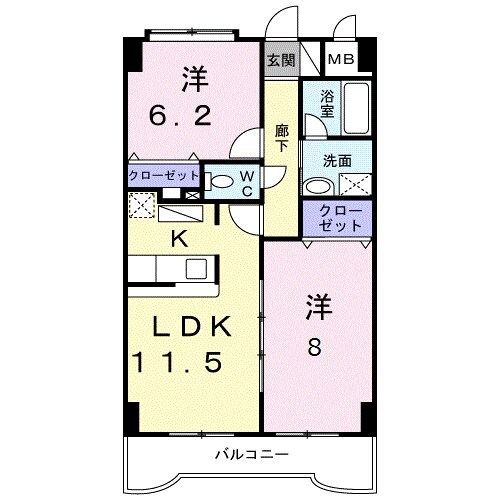 ベルグランツの物件間取画像