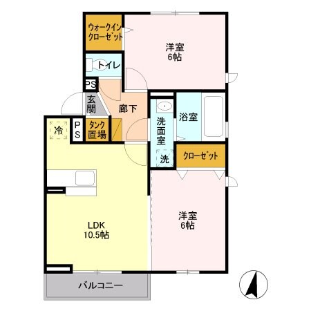 シャルム・ソワニエ Bの物件間取画像