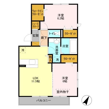 カーサ・ドマーニCの物件間取画像
