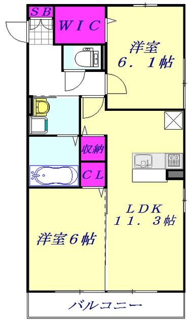 ロブレコートの物件間取画像