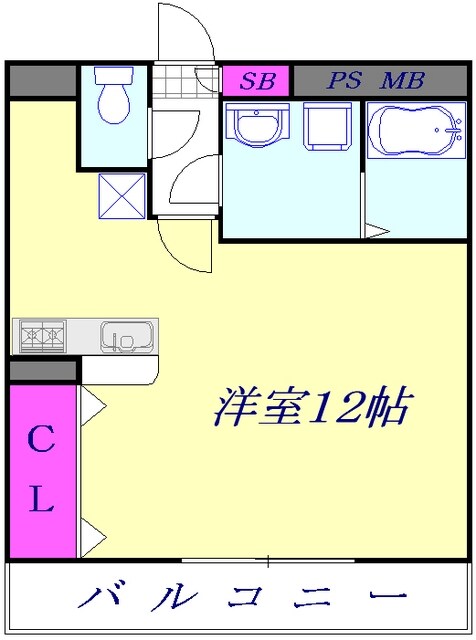 アンプルールフェールYAHAGIの物件間取画像