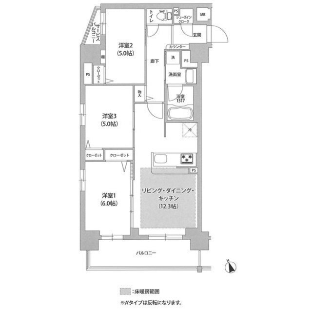 コンフォリア川口本町の物件間取画像