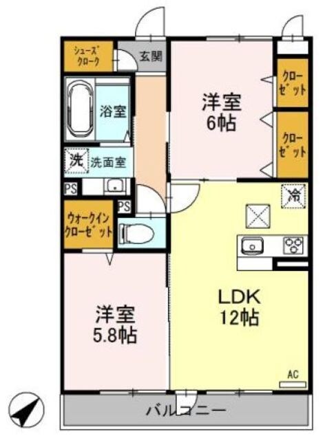 ルシエール上尾原市の物件間取画像