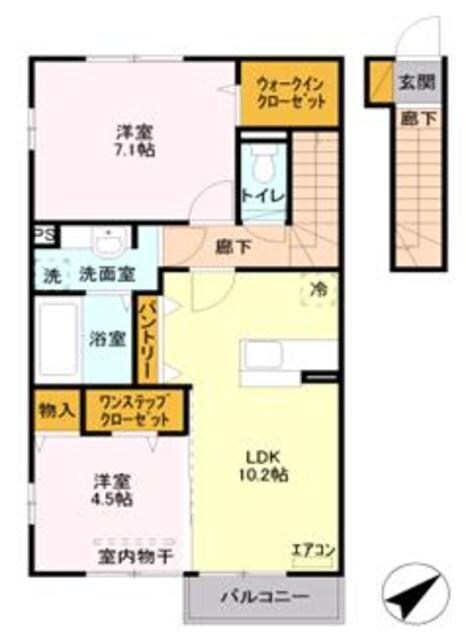 コートプラセール Bの物件間取画像