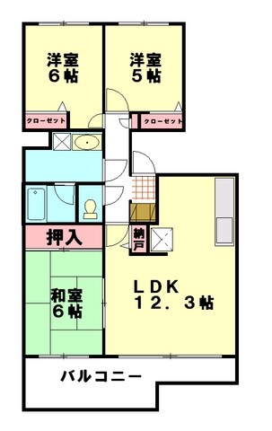 鴻巣東ハイツの物件間取画像