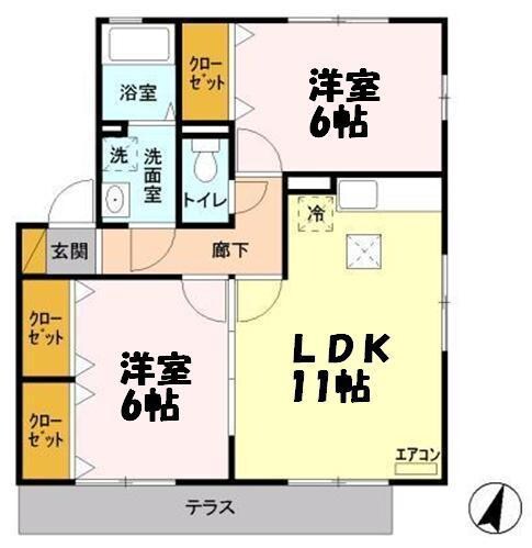 ルミエール 参番館の物件間取画像