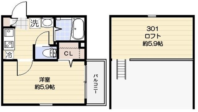 プリムス大宮の物件間取画像