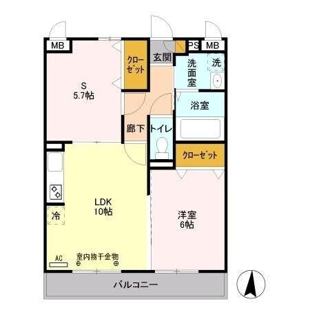 メゾンボヌールの物件間取画像