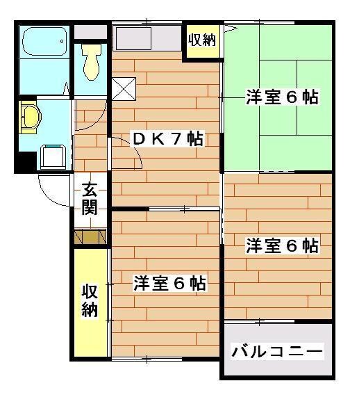 日進セントラルハイツ Cの物件間取画像