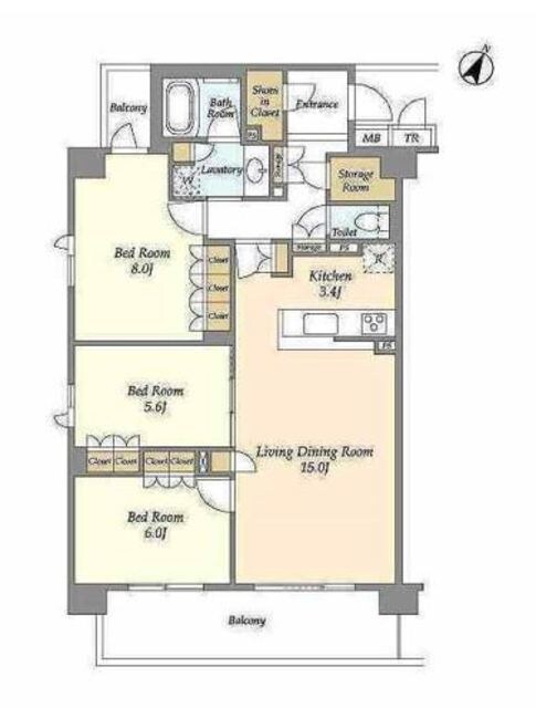ドゥーエ武蔵浦和の物件間取画像