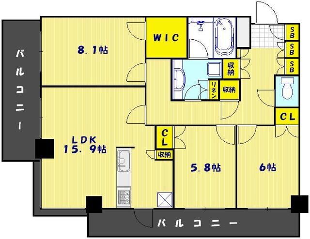 シティタワー蕨の物件間取画像
