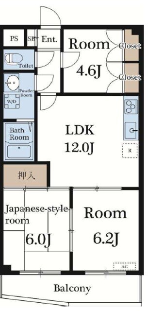 スカイヴィレッヂ1の物件間取画像