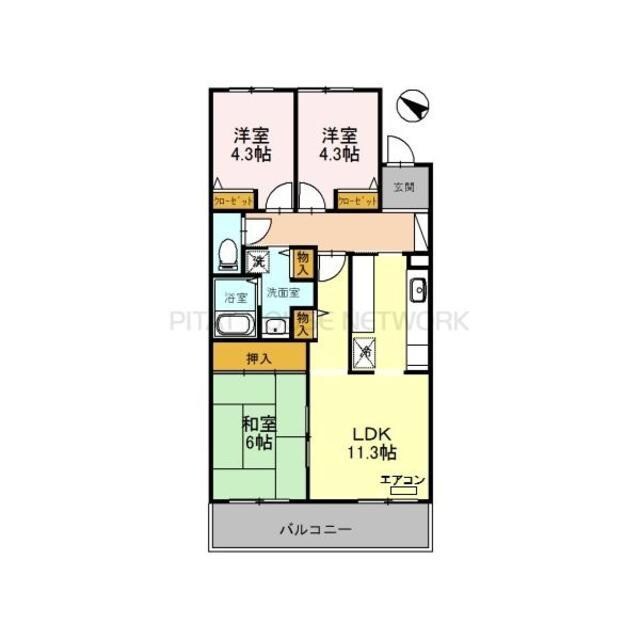コーポレート東浦和2号棟の物件間取画像