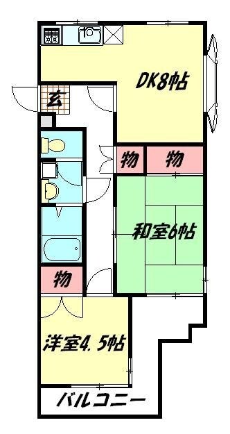 奈良町ハイツの物件間取画像
