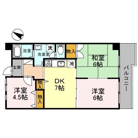 アベニールクニヤの物件間取画像