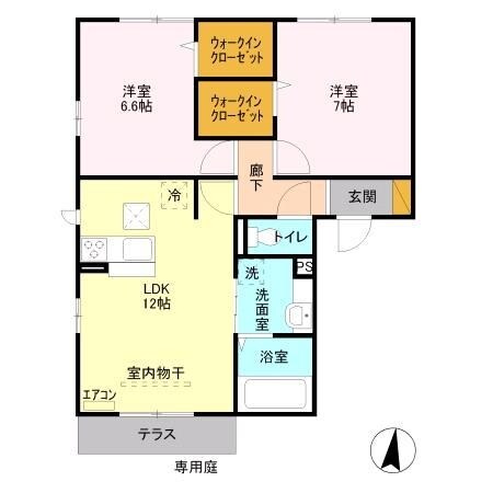 サンク セゾン Bの物件間取画像