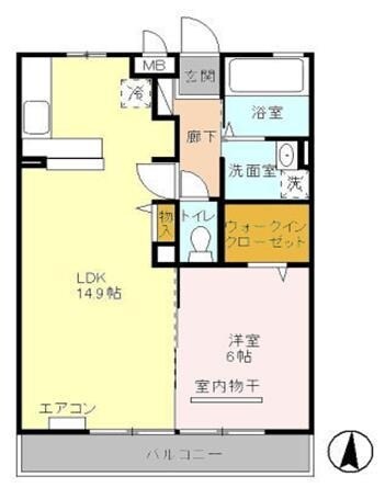 グランシャリオDの物件間取画像