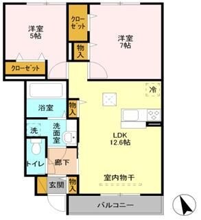 ラ・ルーチェBの物件間取画像