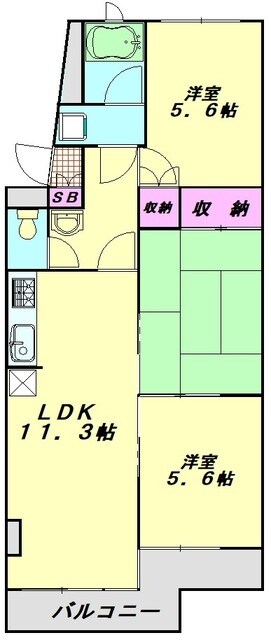 スカイマンション藤の物件間取画像