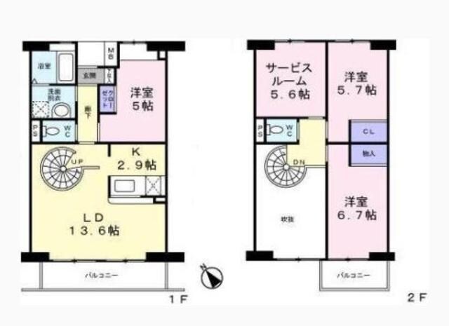 グランドゥール鶴ヶ島の物件間取画像