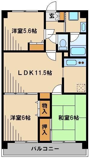 ガーデンスクエア北坂戸の物件間取画像