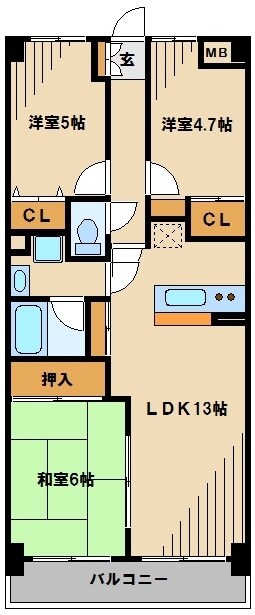 エランドールけやきの物件間取画像